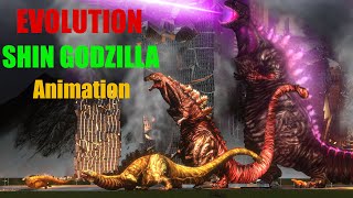 New Evolution Shin Godzillas Transformation in EVOLUTION OF SHIN GODZILLA [upl. by Aihsilef]