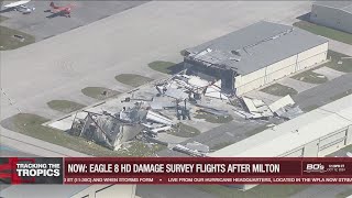 Immense Hanger Damage Albert Whitted Airport in St Petersburg Florida After Hurricane Milton [upl. by Kirimia504]