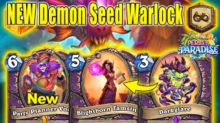 NEW Warlock Legendary In Best Demon Seed Warlock Deck Is Here At Perils in Paradise  Hearthstone [upl. by Blunt]