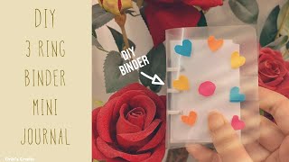 DIY mini 3 ring binder journal  diy journal craft [upl. by Onitsoga]