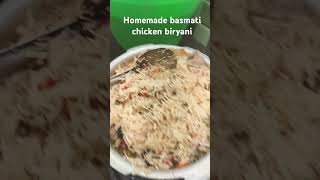 Homemade basmati rice chicken biryani food howtomakechickenbriyani chicken trending [upl. by Idnaj21]