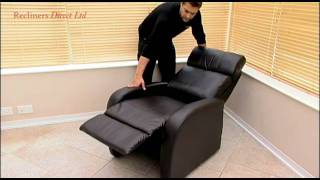 Operating A Manual Push Arm Recliner Chair [upl. by Leeda]