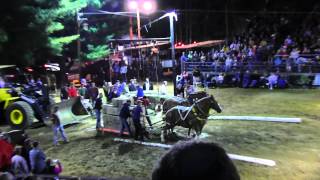 Draft Horse Pull 2013 Deerfield Fair NH Pulling Video 49 [upl. by Viridis]