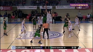 U18  CB LHOSPITALET vs JOVENTUT BADALONA  Torneo Junior Hospitalet 2019 BasketCanteraTV [upl. by Assertal716]