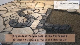 Polygonalplatten verfugen in 6 Minuten  wasserdurchlässig [upl. by Eirised]