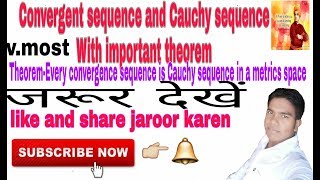 Convergence sequence Cauchy sequence in a metric space run by manoj Kumar [upl. by Harmony]