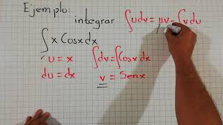 Integracion por partes udv uv  integral vdu [upl. by Behlau726]