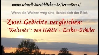 Gedichte vergleichen quotWeltendequot von van Hoddis und LaskerSchüler [upl. by Trager]