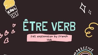 Lets Learn The Être Verb [upl. by Naerda]