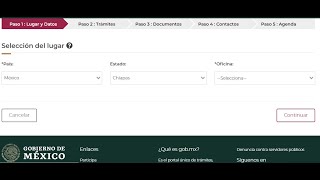 Como agendar cita para pasaporte mexicano primer paso crear cuenta regístrate SRE [upl. by Ahcsat]