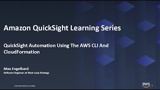 QuickSight Automation Using The AWS CLI amp CloudFormation 2023 Amazon QuickSight Learning Series [upl. by Hepsiba]