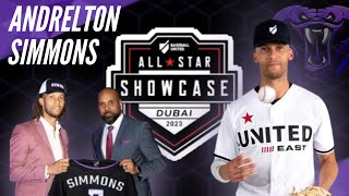 ANDRELTON SIMMONS  Game winning RBI in 1st ever BASEBALL UNITED game All Star Showcase 2023 [upl. by Carrillo]