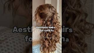 Aesthetic hairstyle for curly hair 🎀 curlyhair viralshort hairstyle [upl. by Neel371]