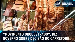 Ministério se pronuncia sobre Carrefour parar de vender carne do Mercosul  SBT Brasil 211124 [upl. by Negam]