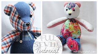 How to Sew a Memory Bear  Simplicity A2115 StepbyStep  Whitney Sews [upl. by Hank]