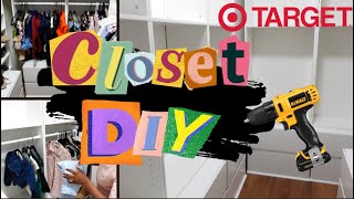 TARGET CLOSET BOOKCASE  DIY REMODEL  WATCH ME WORK [upl. by Apollus]