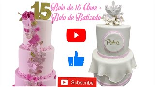 Vlog Bolo de Batizado Bolo 15 anos [upl. by Darooge]