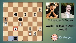 Memancing emosi Anand World Ch Macth 2010Anand vs Topalov rnd 8 chess catur vaselintopalov [upl. by Helbon]