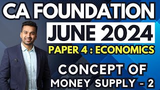 Money Supply  2  Money Market  Ch 8 Unit 2  CA Foundation Economics June 24  CA Parag Gupta [upl. by Rauch531]