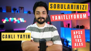 SORULARINIZI YANITLIYORUM CANLI YAYIN 2024 DGS KPSS ALES YKS [upl. by Saenihp]