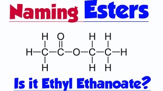 Naming Esters  Organic Compounds grade12 [upl. by Anivla]