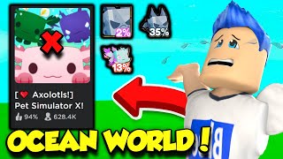 The Pet Simulator AXOLOTL OCEAN WORLD Update IS HERE And The Game Shutdown Roblox [upl. by Shep]