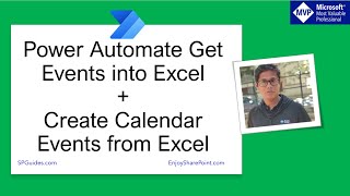 Power Automate Get Calendar Events into Excel  Create calendar events from excel in Power Automate [upl. by Toland]