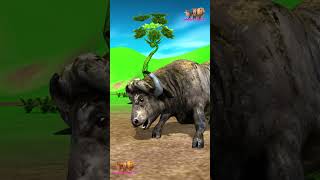 Dinosaurs and gorillas who saved the buffaloes from the cunning wolves2animalstories wolfstory [upl. by Sterling]