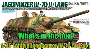 Whats in the box 135 Tamiya Jagdpanzer IV70 V Lang SdKfz 1621 [upl. by Atirrehs]