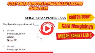 Surat Kuasa Penujukan di Bank [upl. by Deanne]