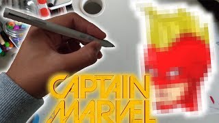 MY NEW PEN and drawing Captain Marvel [upl. by Heeley]