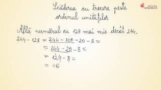 Scaderea cu trecere peste ordinul unitatilor  Matematica clasa a IIa [upl. by Mcdermott]