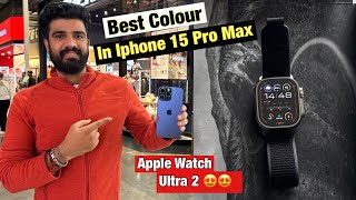 My New Iphone 15 Pro Max  Titanium blue   Apple Watch Ultra 2 🧿✌️ [upl. by Tiedeman]