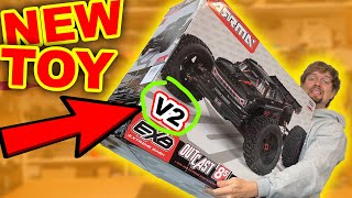 Massive NEW RC Stunt Car  Version 2 Arrma Outcast 8s EXB [upl. by Nylazor]