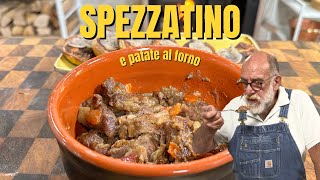 Spezzatino di manzo con patate al burro lardellate  La ricetta di Giorgione [upl. by Helali]