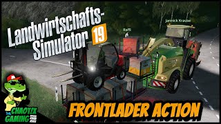 🚜 LS19 ★ Frontlader Action ★ Paletten verladen mit Chaoten [upl. by Dacey]