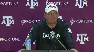 Mike Elko discusses Texas AampMs win over New Mexico State [upl. by Niwdog595]