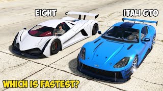 GTA 5  DEVESTE EIGHT vs GROTTI ITALI GTO  Which is Fastest [upl. by Ara719]