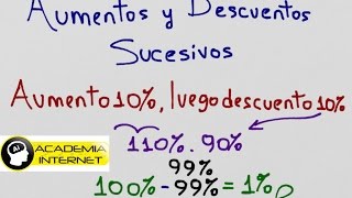 Descuentos y Aumentos sucesivos [upl. by Winstonn]