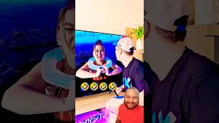 prank challenge funny couple trynottoreact comedy 131 comedyvideos 127funnyballon iceland [upl. by Moyna]