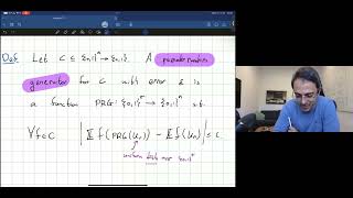 PSR Lecture 7a  Pseudorandom generators introduction [upl. by Chaddy]