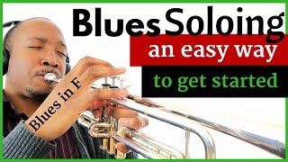 F Blues Soloing Using a Blues Melody  Jazz Trumpet Lesson [upl. by Gnuy]