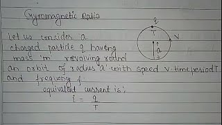 Gyromagnetic ratio and Bohrs magneton in hindi [upl. by Briana]