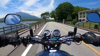 Kawasaki W800  Miunt Fuji  Yamanakako  pure engine sound [upl. by Nya807]