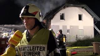 Antenne  Einfamilienhaus in Wundschuh in Vollbrand [upl. by Ettevroc]