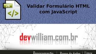 Validar Formulário HTML com JavaScript [upl. by Ial]