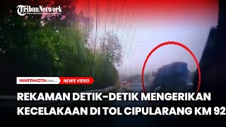 REKAMAN Dashcam Ambulance DetikDetik Kecelakaan Beruntun di Tol Cipularang KM 92 [upl. by Colombi943]