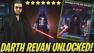 Darth Revan Unlocked How to Beat Tier 5 Easily NO ZETAS Scourge of the Old Republic  SWGoH [upl. by Senalda]