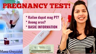 KAILAN PWEDE mag PT  Dapat MALAMAN tungkol sa Pregnancy test  Urine PT at blood PT [upl. by Kym18]