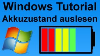 Akkukapazität testen unter Windows Vista 7 8 [upl. by Reivax]